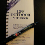 お風呂でのメモグッズ。　Uni POWER TANK　L!FE OUTDOOR NOTEBOOK