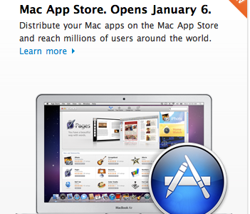 AppleのMac App Store、1月6日にオープン予定