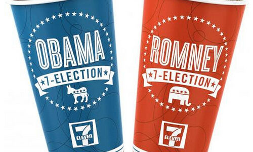 米セブンイレブンでの米大統領選がすでに始まっている！7-Eleven, Boston Market, Maker’s Mark get political with ads