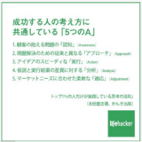 成功する人の考え方に共通している「５つのA」認知・アプローチ・実行・分析・適応