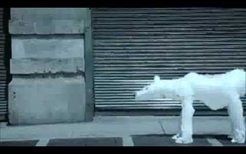 環境広告　地下鉄に乗ろう　シロクマを救う編