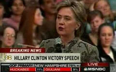 「ほおづえをつく女」が、勝利のニューハンプシャー