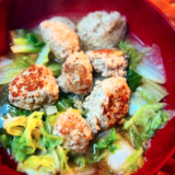 【料理】白菜と肉団子、オイスターソース煮込み