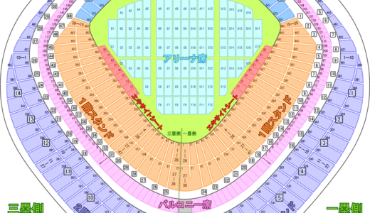 東京ドームは座席表のちゃんとしたサイトを作るべき！