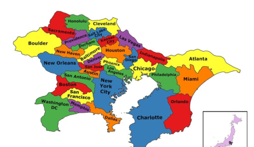 驚愕!関東圏にはこれだけのアメリカ人が詰まっていた!東京の人口数ってアメリカの都市で比較するとすごい！