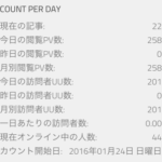 [wp]count per day で外向きにblogのPV数やUU数を表示してみた！