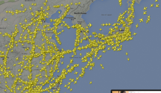 北朝鮮のミサイルが発射されても、これだけ飛んでいたのか…