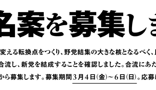 自分たちの党名すら自分たちできめられない党,民主党,維新の党,