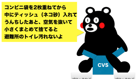 【避難所ノウハウ】簡易トイレはいらない！コンビニ袋の２枚重ねのコンビニ袋トイレ