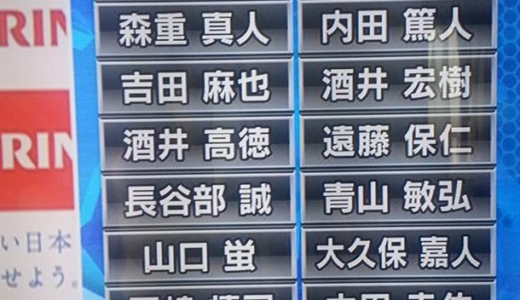 W杯ブラジル　選ばれし23人！　