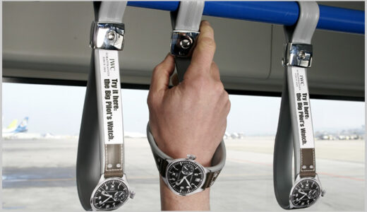 IWC 時計のつり革広告　