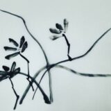 【水墨画】春蘭 中抜き　