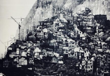 枯山水とデジタル水墨画 ヤン・ヨンリャン「太古からの時間」