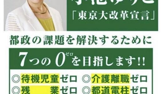 小池百合子、希望の党12のゼロの前に都知事選公約の7つのゼロはどこまで実現できたか？