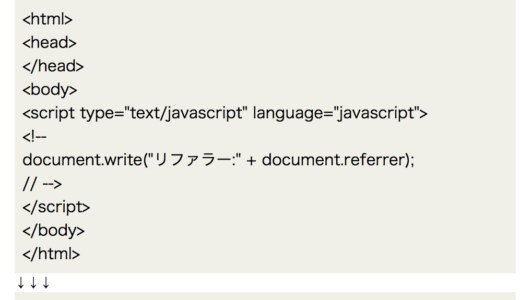 【JavaScript】ウェブサイトにリファラー（流入先）を表示するスクリプト [document.referrer]