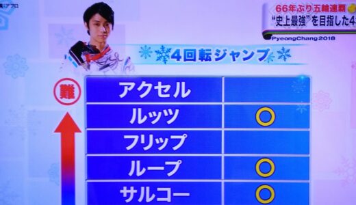 フィギュアスケート、6種類のジャンプの違い アクセル、ルッツ、フリップ、ループ、サルコー、トーループ