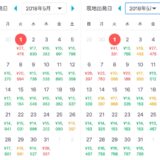 2018年東京:クアラルンプール渡航料金最安値一覧