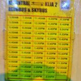 【BUS】 KLIA2 からKL SENTRAL  Mont kiara