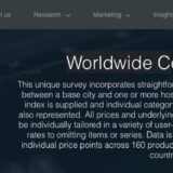 世界の生活費ランキング Economist’s World Wide Cost of Living