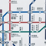 中国 深圳シンセン地下鉄マップ