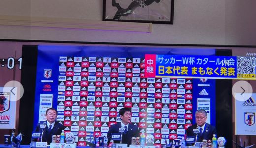 サッカーW杯 カタール大会2022日本代表発表