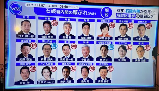 石破内閣 第一次 短命内閣