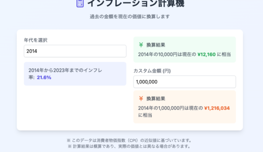 bolt.new に課金して、インフレ電卓つくってみる