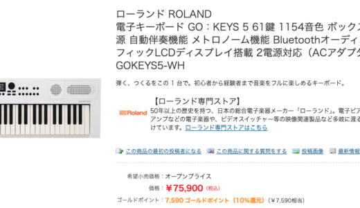 Roland Go Key5のマイクエフェクトが面白そう！
